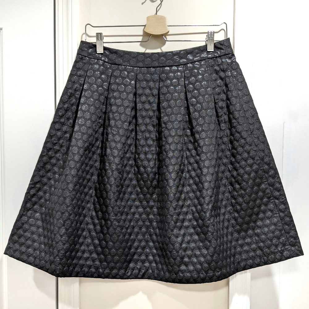 ELLE Black Dot Pleated Skirt